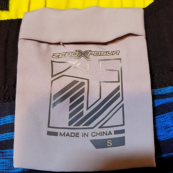 EUC ZeroXposure  Men's  Neon Stripe Swim trunks/Board shorts  size S - Picture 5 of 6